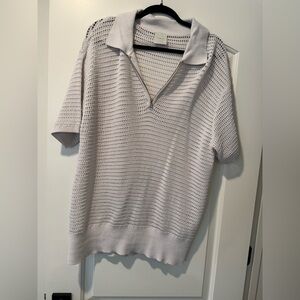 Varley white Knit Polo
